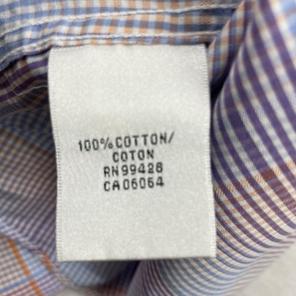 Bugatchi Men Shirt Button Up Long Sleeve Seersucker Pastel Tattersall-XL - Picture 11 of 14